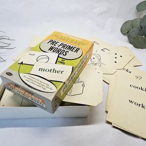 Vintage Pre Primer Picture Word Cards Flash-Cards 1960 Whitman 80 Cards Nice!